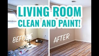 Living Room Transformation: Cleaning, Vacuuming, and Painting