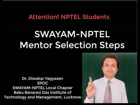 How Students can select NPTEL Mentor