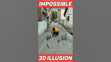 3D illusion in Road 😂 #shorts #shortsfeed #ytshorts