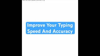 Improve Your Typing Speed and Accuracy - Python Program