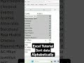 Excel tutorial sort data Alphabetically