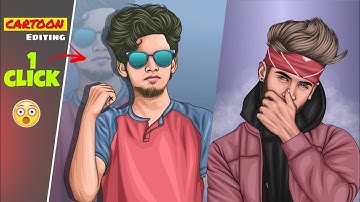 vector art editing in one click | vector art photo editing kaise kare | cartoon photo editing