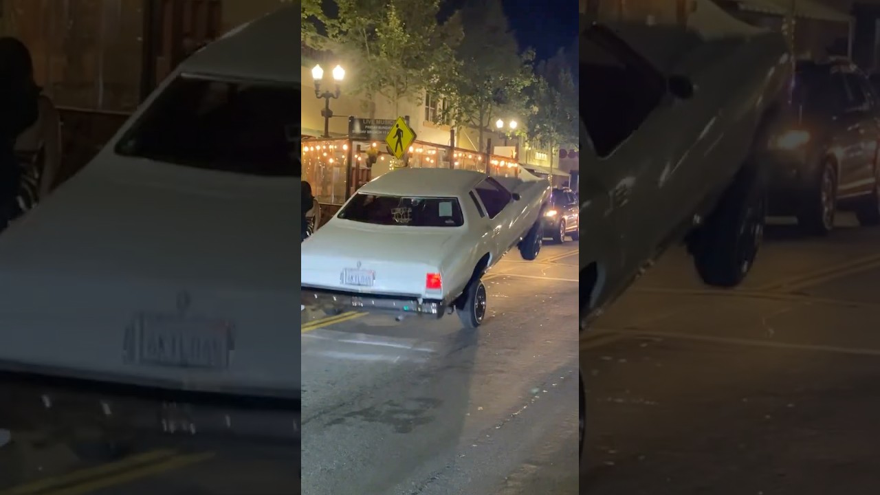 Chevy Monte Carlo Lowrider in Downtown Gilroy.  Street Style CC