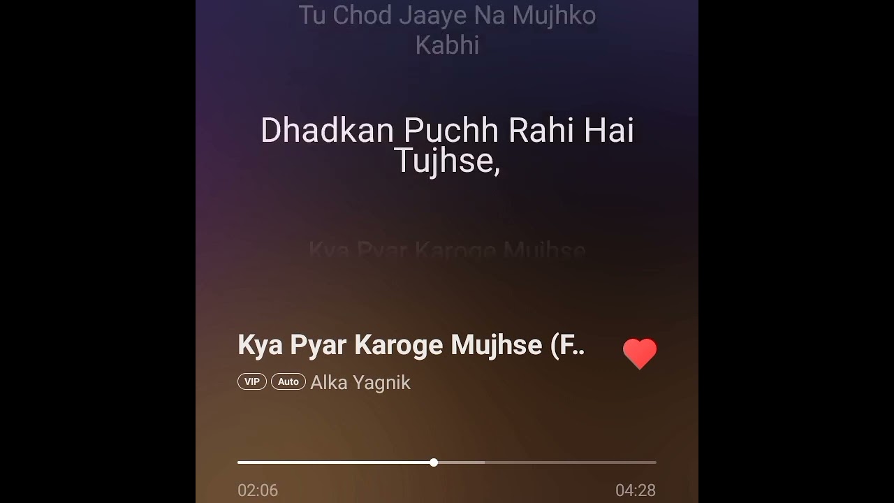 Kya pyar karoge mujhse. (Female version).- Kuchh to hai. - Alka yagnik. - Bollywood song of 90's hit