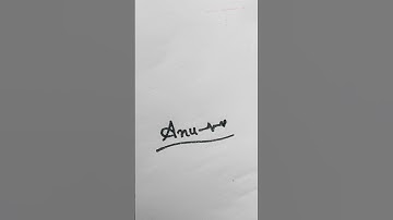 Anu💗 name beautiful calligraphy|Cursive writing for beginners|#ytshorts #writing #handwriting #viral