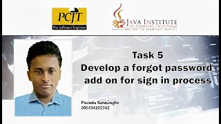 Pasindu Ranasinghe | Web Programming I Module Assignment- Task 5
