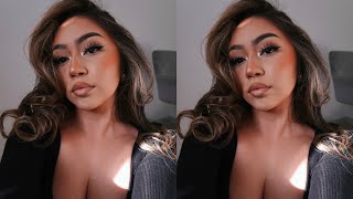 neutral glam makeup tutorial with cream products 🫶🏼