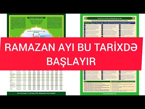 Ramazan ayının təqvimi açıqlanıb 2020 - CƏDVƏL