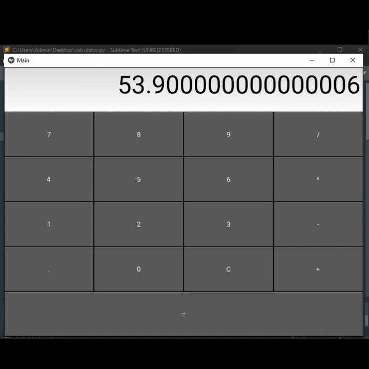 Calculator by python | Using Kivy module | Simple python project 2021 ...