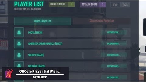 FiveM Player List | FiveM Player Menu #fivem #script #qbcore