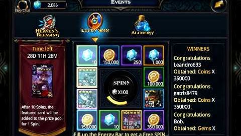 Deck Heroes: First Time Doing Luck Spin.