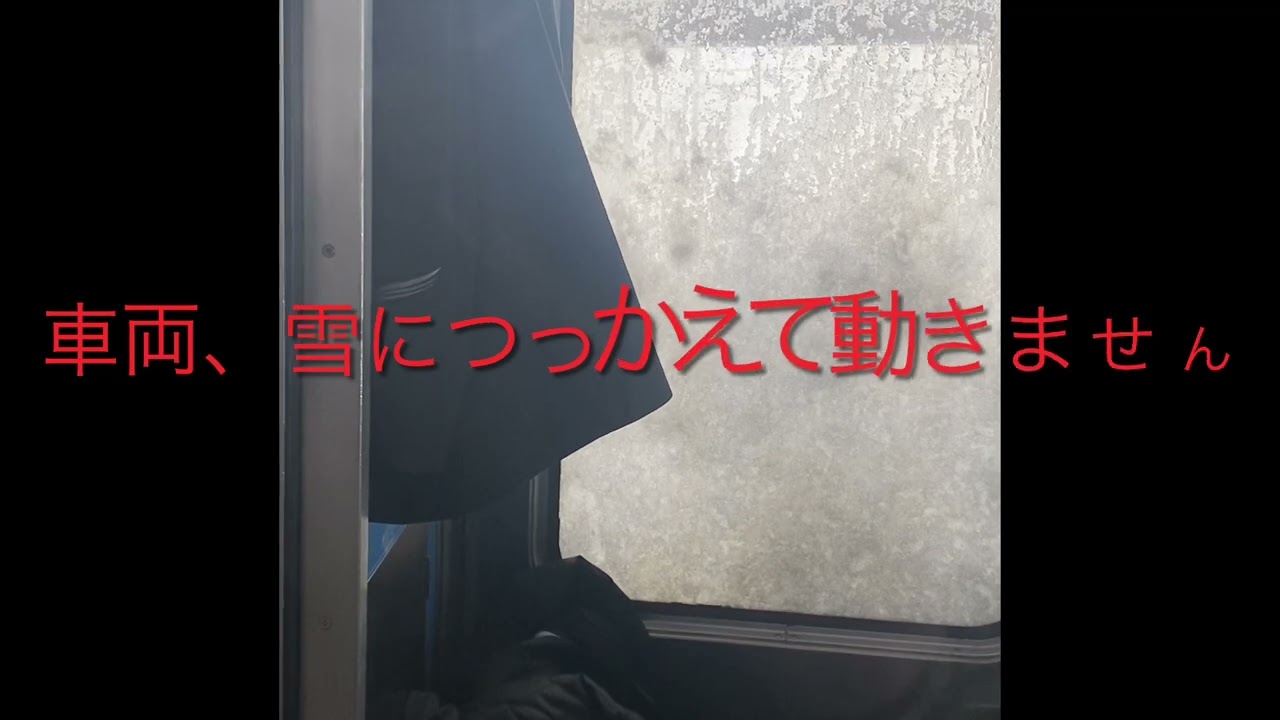 車両、雪につっかえて動けません！　札幌　JR北海道 普通列車　大雪の為、運転打切り　白石駅→平和駅の旅　#交通マヒ#災害級大雪