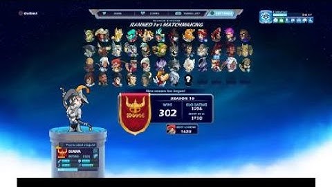 Diana • Ranked 1v1 • Brawlhalla gameplay • Ps4 •