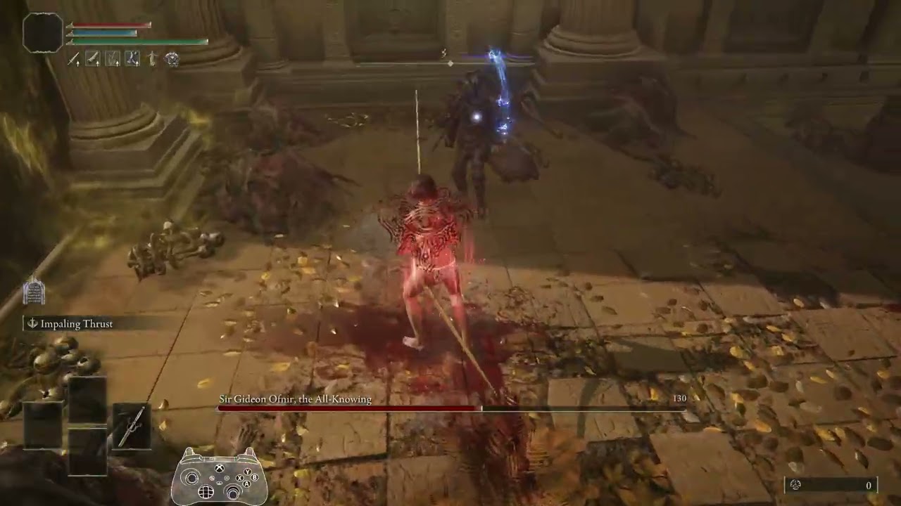 Sir Gideon Ofnir True RL1 No weapon upgrade/consumables/infusions/status effects/AoW/hit