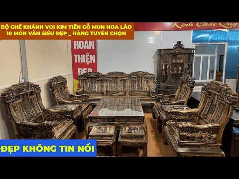 Video Tuyệt Tác Để Đời Với Bộ Bàn Ghế Gỗ Mun Hoa Cao Cấp 10... - youtube
