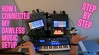 HOW I CONNECTED MY DAWLESS MUSIC SETUP | CIRCUIT TRACKS + RHTYHM MININOVA TB-3 VT-4 💡