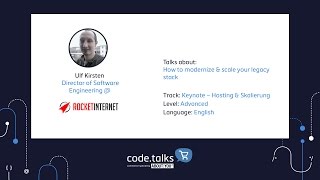 Famous code.talks commerce special 2017 - How to modernize & scale your legacy stack Profile