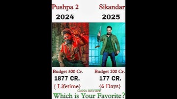 SIKANDAR VS PUSHPA 2 MOVIE COLLECTION COMPARISON #sikandar #pushpa #alluarjun #salmankhan
