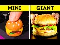 MINI FOOD VS. GIANT FOOD || Stunning Mini Crafts With Polymer Clay