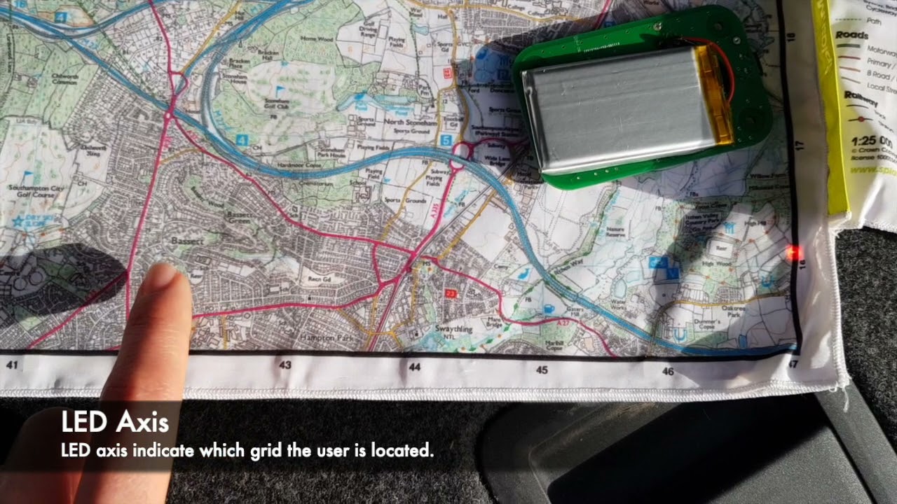 University of Southampton group project - self-locating map. Demo video.