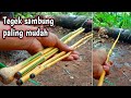 Membuat Tegek bambu kuning || Cara sambung tegek bambu termudah