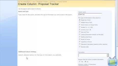 SharePoint 2007 Training Video:  Create a New Custom List Application