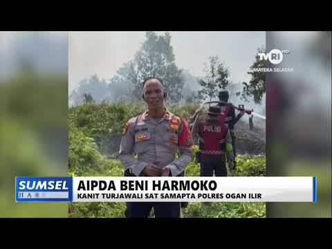 SOUTH SUMATRA TODAY - LAND FIRE, POLICE DEPLOY WATER CANNON TRUCK