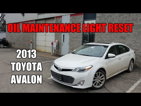 Oil Maintenance Light Required - 2013 Toyota Avalon - YouTube