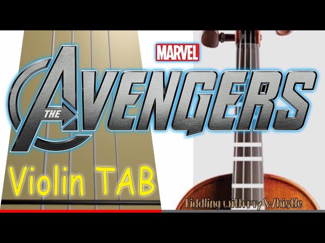 The Avengers - Main Theme - Violin - Play Along Tab Tutorial class=