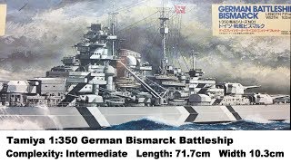 Large Scale! Tamiya 1:350 Bismarck German Battleship Kit Review