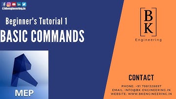 Basic Commands in Revit Mep|Revit MEP tutorial|Bk Engineering