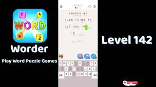 Worder Level 142 | Worder Logic Word Search Level 142 Answers