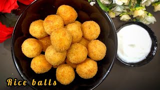Crispy Rice Balls by HomeKitchen_Studio | Rice Ball Fritters | Leftover Rice Recipe screenshot 4