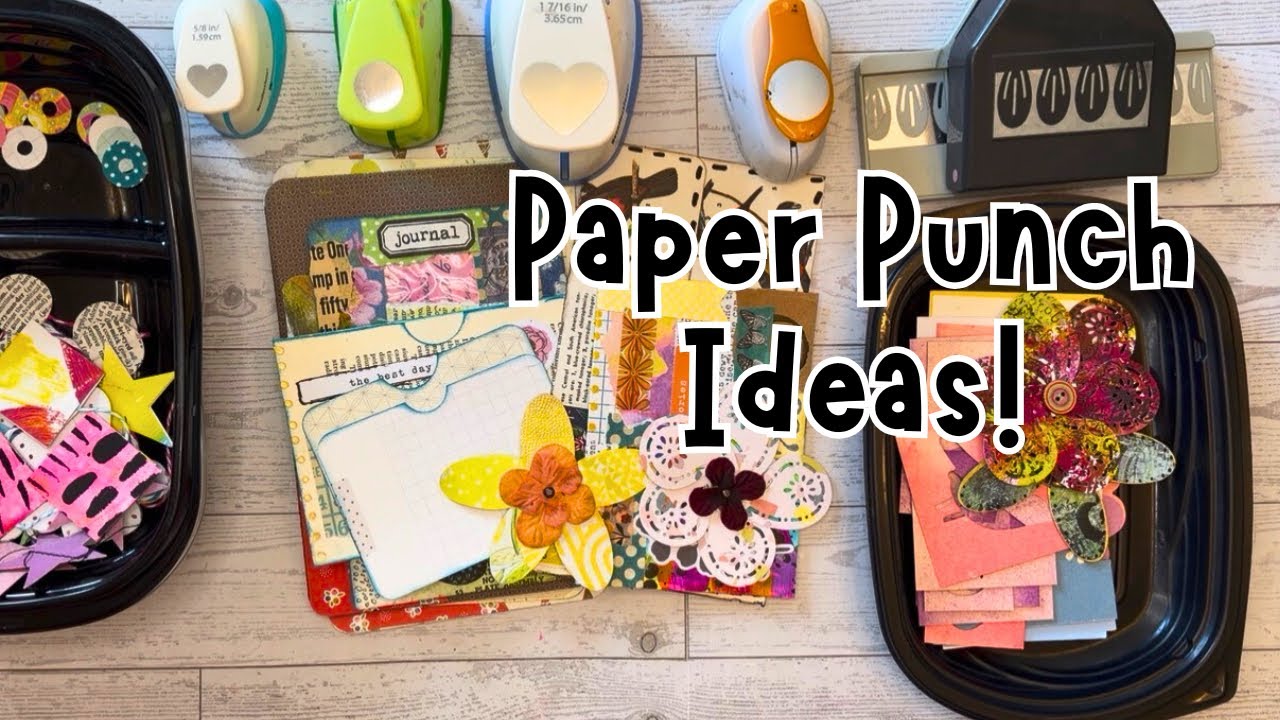 Идеи для дырокола при создании поделок из бумаги и ведения дневников в стиле «джонст-джорнинг»!