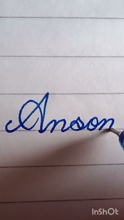 Beautiful name Anson write in cursive writing #cursive#writing#beautifulname#anson#short clip