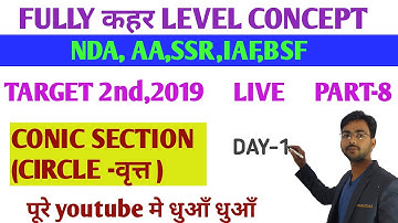 Conic Section -circle-1,Live Class Total कहर, Airforce, Aa