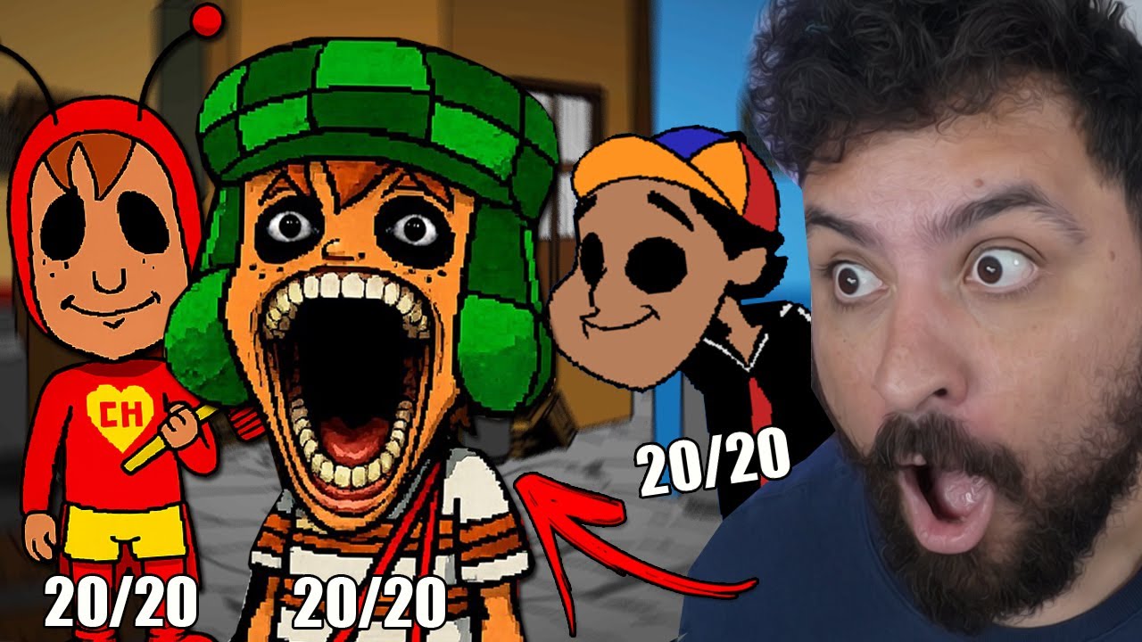 A NOITE 20/20 NA VILA DO CHAVES e FINAL COMPLETO (CHAVES NIGHTMARES HORROR GAME) - INCRÍVEL FINAL!