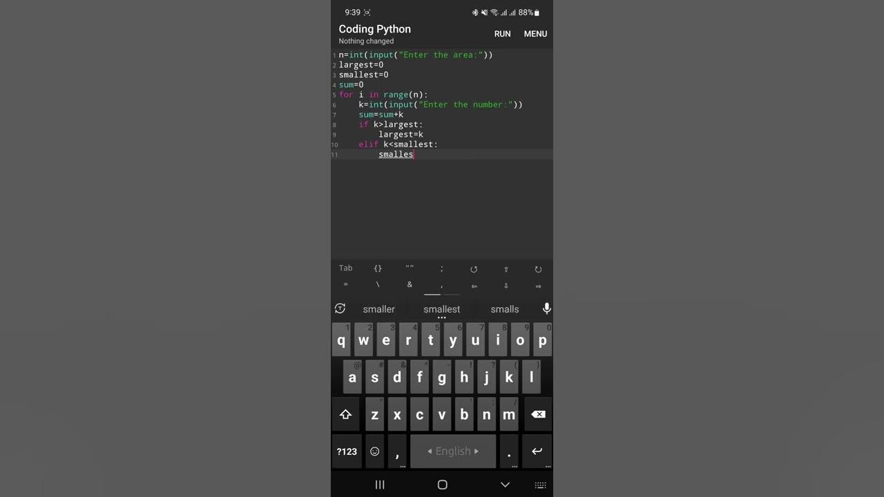 write a paython program Maximum, Minimum, Average valu without built ...