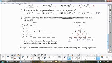 U6L7 Pascals Triangle