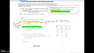 M359 2018 FRQ Q4 ArrayTester Explanation Part b