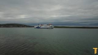 Northlink's Hamnavoe departs Stromness