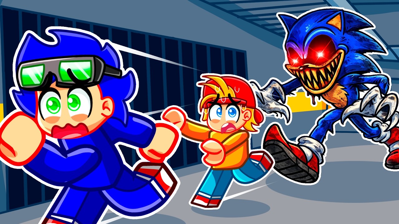 ESCAPANDO de la PRISIÓN de SONIC.EXE en Roblox!