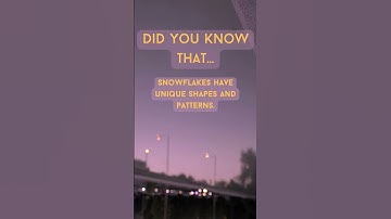 Snowflakes have unique shapes and patterns. Their geometry... #recommended #shorts #short #facts