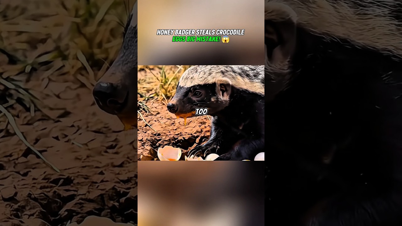 Honey Badger Steals Crocodile Eggs — Then Faces the Angry Mother! 🐊