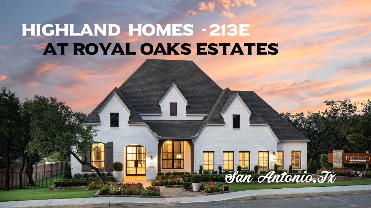 Highland Homes Plan 213E San Antonio, TX Royal Oaks Estate