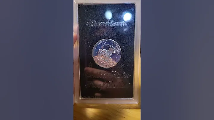 #Vintage Eisenhower Dollar Slab 1971 proof