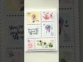 More postage stamps cardmaking fun with spring colors and rub-on flowers #beautifulflowers #lovely