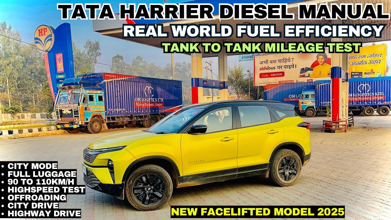 TATA HARRIER real World fuel efficiency | tank to tank mileage test | Harrier facelift Diesel Manual