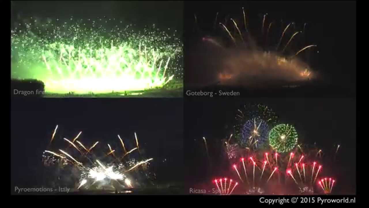 ⁽⁴ᴷ⁾ Int Fireworks Festival Hannover 2015: 4x simultaneous  Obligatory part!! feuerwerkswettbewerb