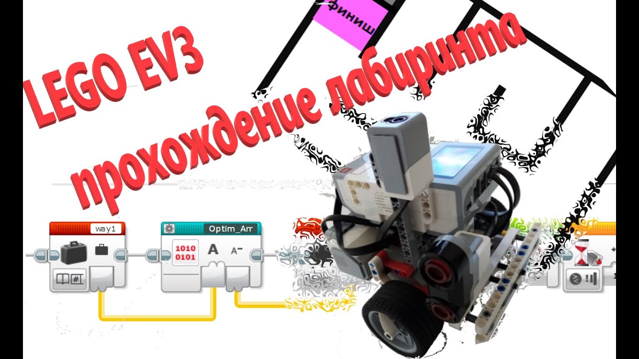 Прохождение лабиринта ТУДА-ОБРАТНО. LEGO MindStorms EV3.